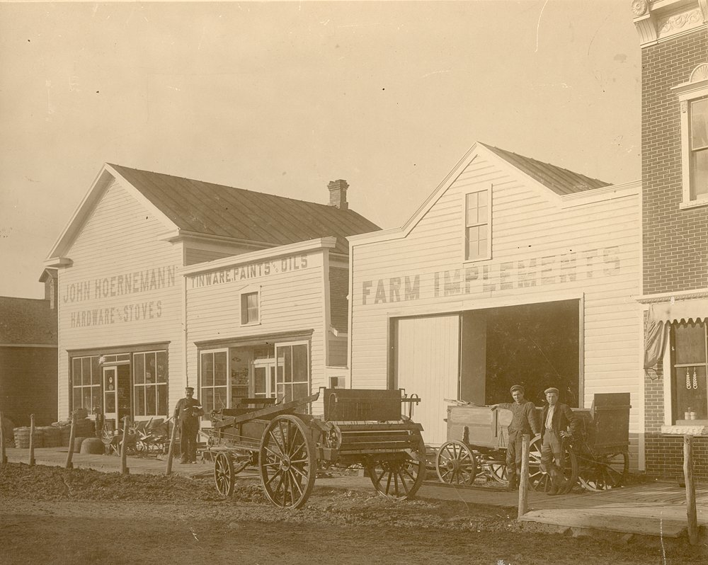 Pictured are John Hoernemann Sr, Henry Hoernemann, and F. Kohls   Av5094